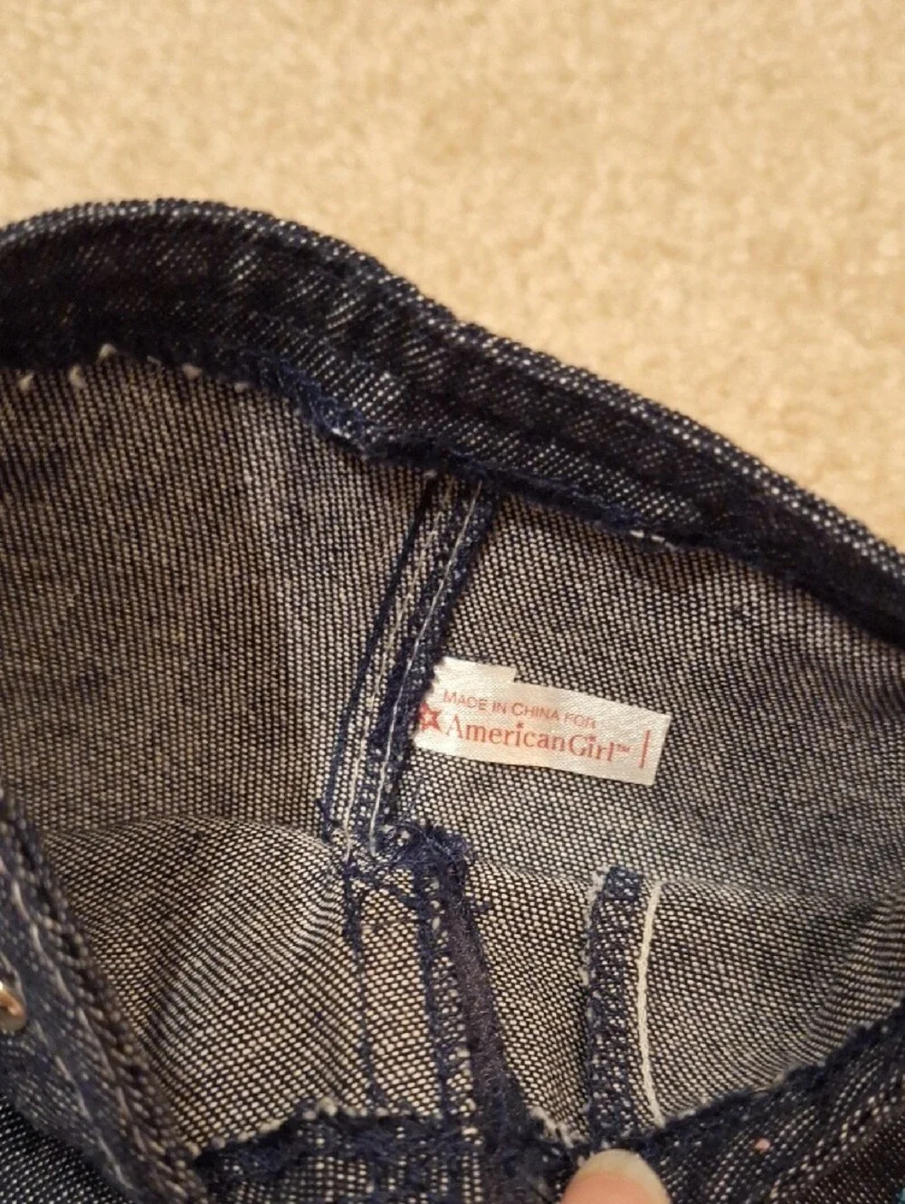 American Girl Jeans with Floral Bead Design